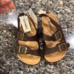 Old Navy Brown Sandals Comfortable Cork Footbed